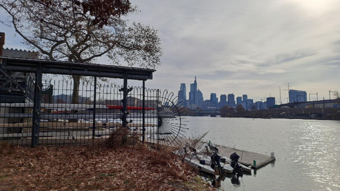 Veduta del Delaware, uno dei due fiumi che attraversa Philadelphia, su cui si svolgono gare di canoa