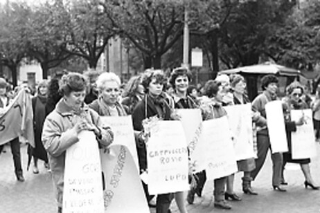 Una manifestazione per la Giornata della Donna a Roma dell' 8 marzo 1993