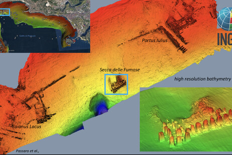 Localizzazione dell'osservatorio marino installato ai Campi Flegrei (fonte: INGV)