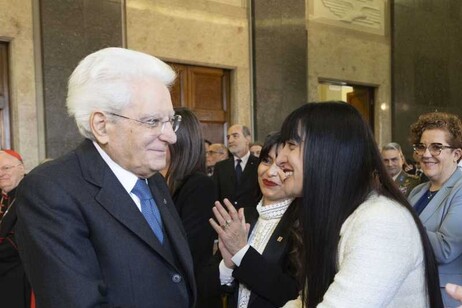 Sarah Bistocchi con il presidente Mattarella