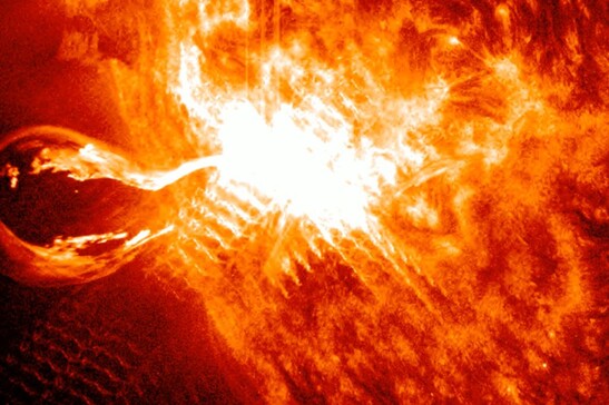 La tempesta è stata provocata da un potente brillamento solare di classe X, generato il 14 settembre (fonte: NASA / SDO and the AIA, EVE, and HMI science teams)