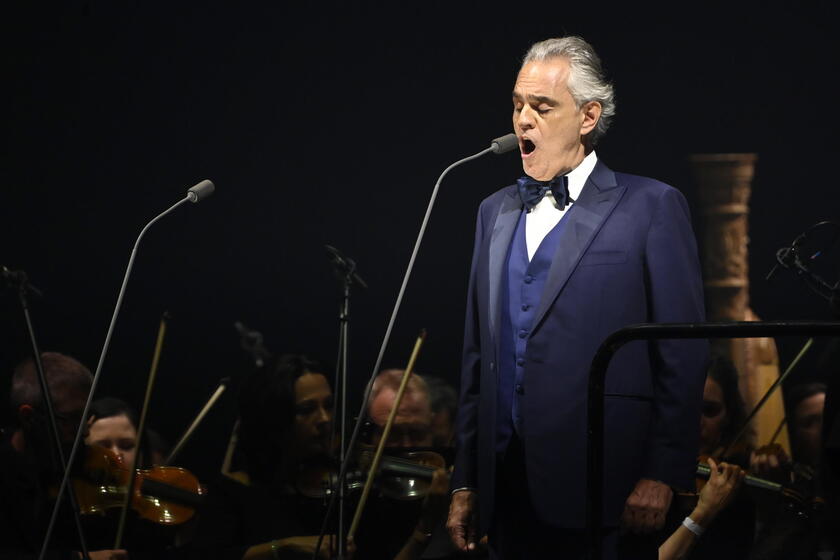 Andrea Bocelli performs in Budapest