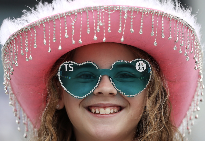 Taylor Swift fans gather at Wembley Stadium in London