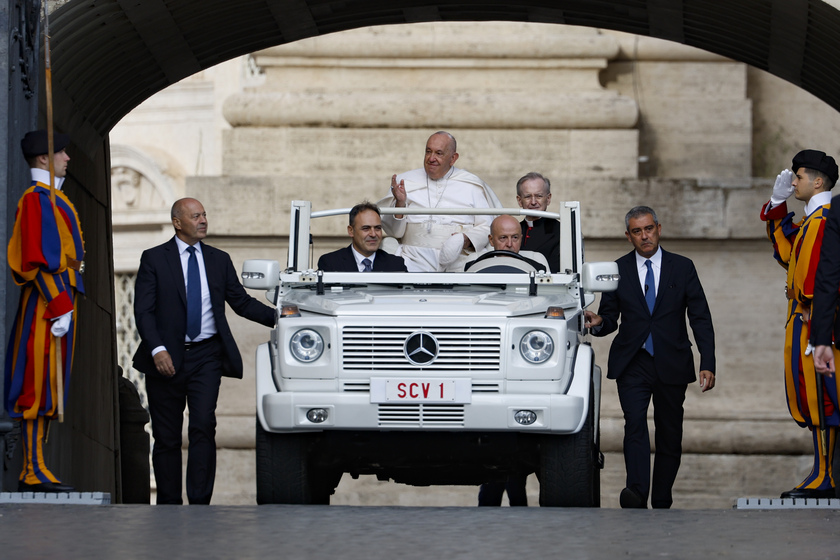 Pope Francis leads Wednesday's general audience in Saint Peter's Square