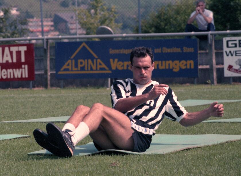 Ritiro Precampionato 1989-1990 della Juventus  - Nella foto Salvatore Schillaci (TotÃ²)