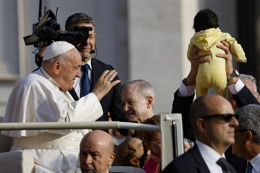 Pope Francis leads Wednesday's general audience in Saint Peter's Square