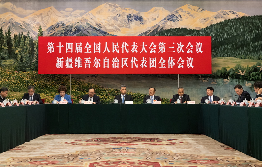 Xinjiang delegation group meeting during The Third Session of the 14th National People's Congress (NPC) of China