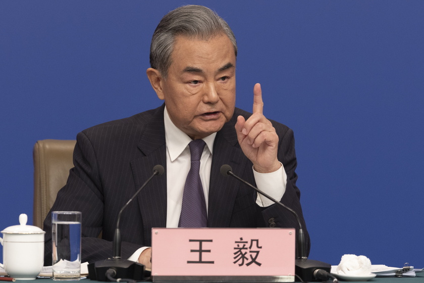 Chinese Foreign Minister Wang Yi holds press conference at Third Session of 14th National People's Congress