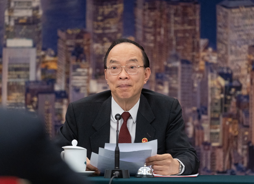 Hong Kong delegation group meeting at The Third Session of the 14th National People's Congress (NPC) of China