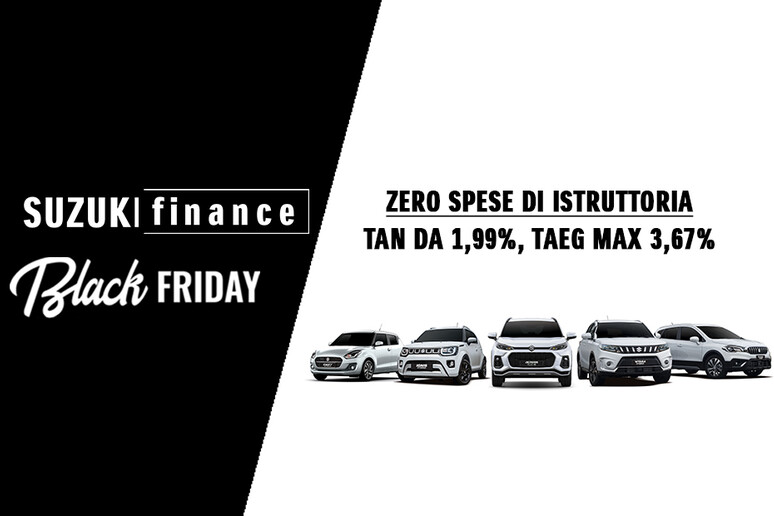 Suzuki, il Black Friday con finanziamenti Agos - RIPRODUZIONE RISERVATA