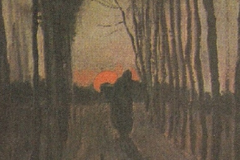 L’opera ‘Viale di pioppi al tramonto’ di Vincent van Gogh (fonte: Wikimedia) - RIPRODUZIONE RISERVATA