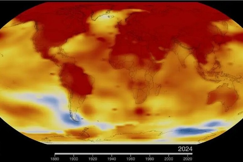 La mappa mostra le anomalie termiche registrate nel 2024 (fonte: NASA’s Scientific Visualization Studio) - RIPRODUZIONE RISERVATA